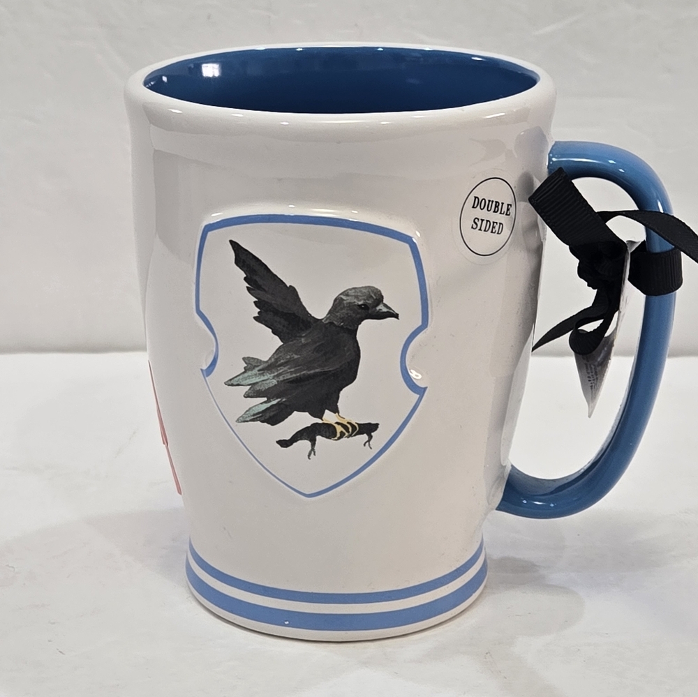 NEW 2024 Rae Dunn Harry Potter “Ravenclaw” Mug Blue White Embossed